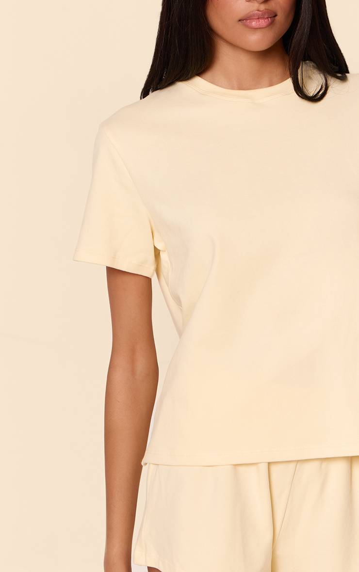 Butter Yellow T-shirt Oversize En Coton Doux