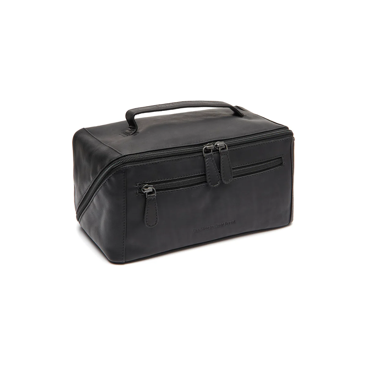 The Chesterfield Brand Trevia Toilettas Waxed Pull Up Zwart
