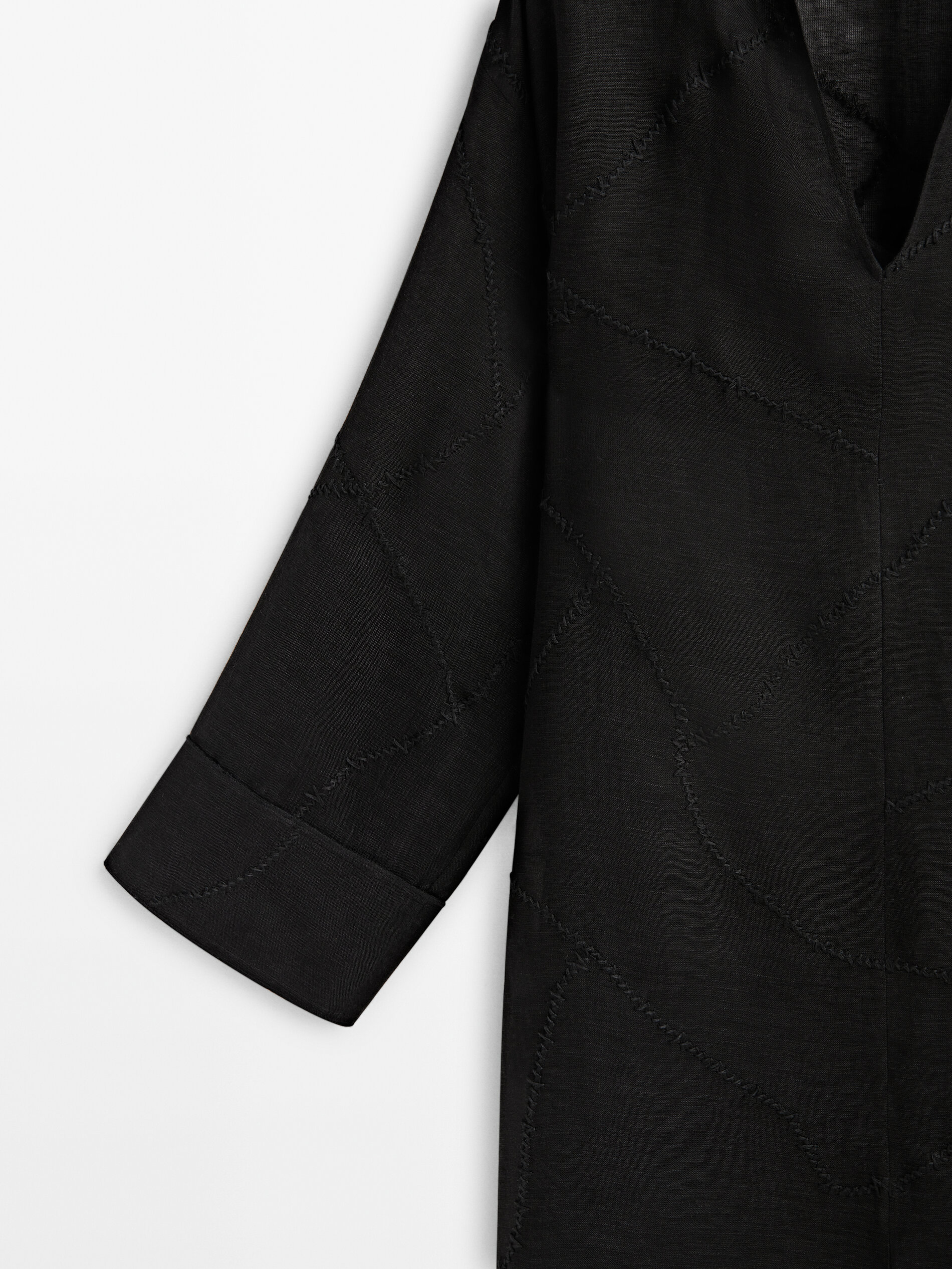 Camisas de edição limitada com detalhes na borda - PRETO
