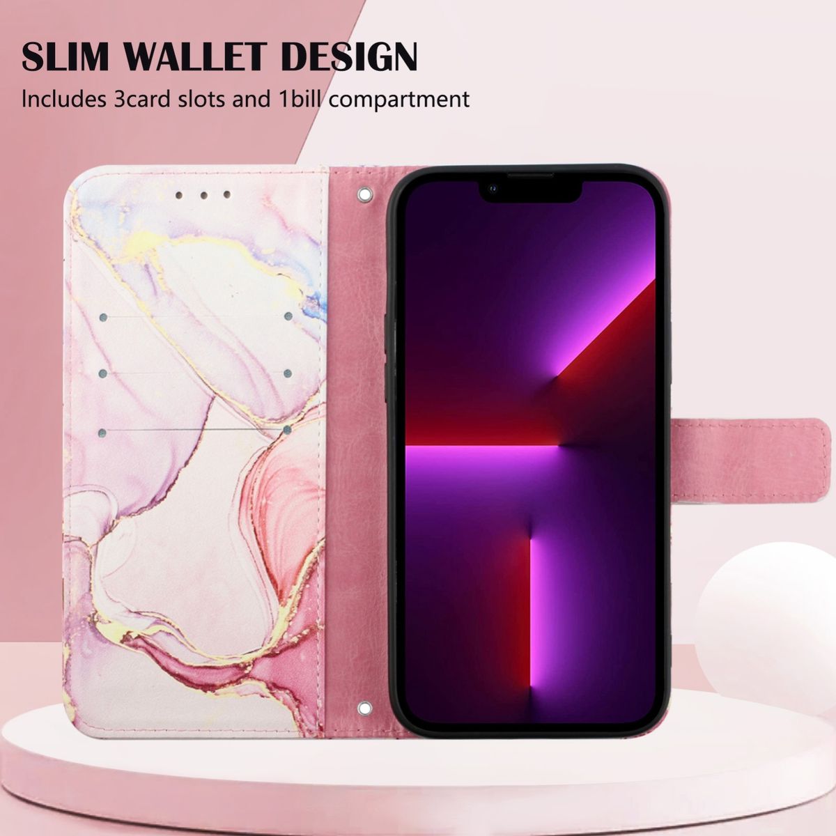 Hülle Handy Schutz für Apple iPhone 15 Pro Case Cover Klapp Tasche Wallet Etuis