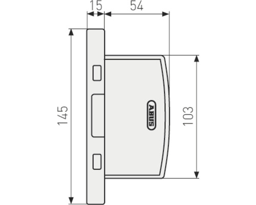 Scharnierzijde slot Abus FAS97 wit