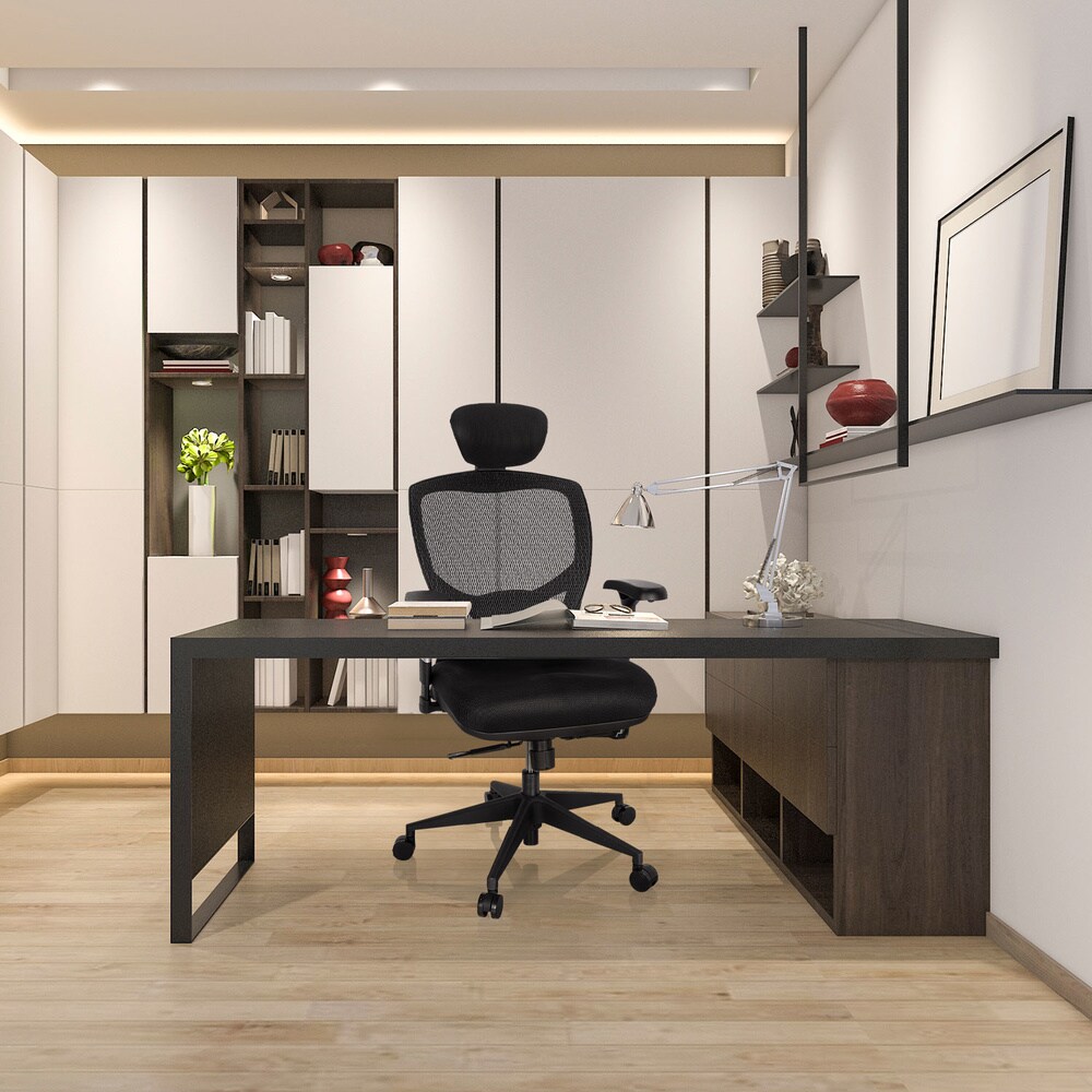High End Bürostuhl VENUS BASE Stoff/Netzstoff mit Armlehnen hjh OFFICE