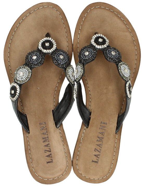 Lazamani Teenslippers zwart