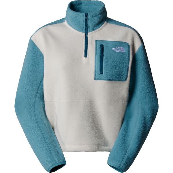 Sweat polaire THE NORTH FACE W YUMIORI 1/4 ZIP ALGAE BLUE/WHITE DUNE/MIDNIGHT PETROL