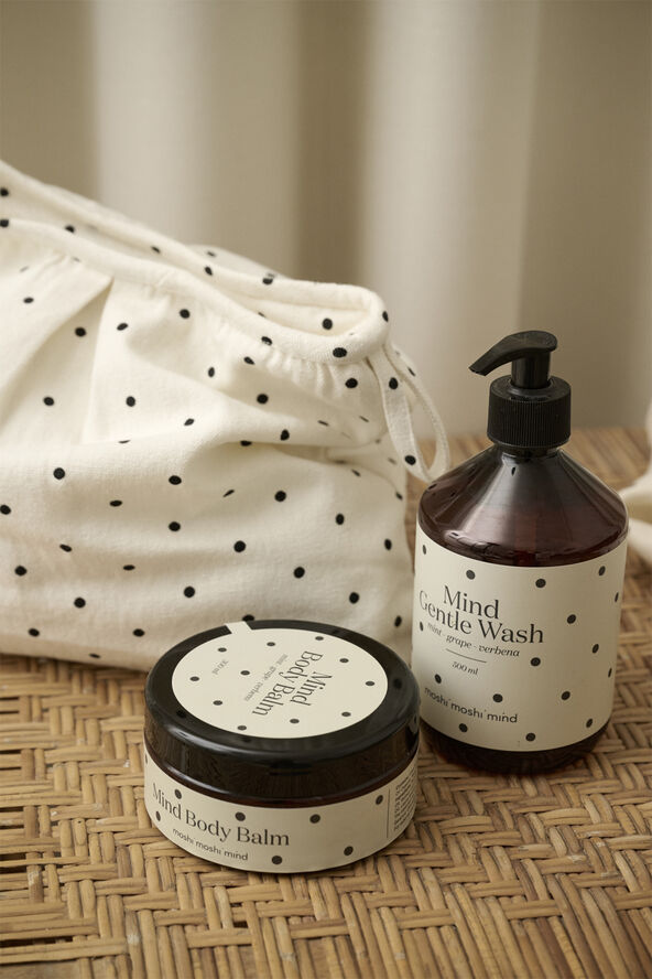 Moshi Moshi Mind beauty bag Ecru/black dots