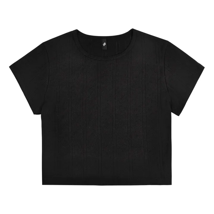 Cou Cou Intimates Top Baby Pointelle Coton Bio | Noir