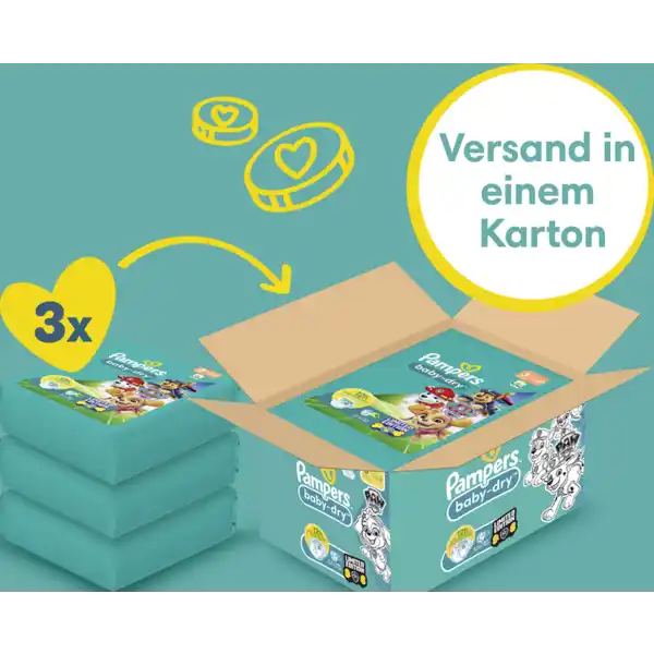 Baby dry Windeln Gr.3 Midi (6-10 kg) Monatsbox Paw Patrol