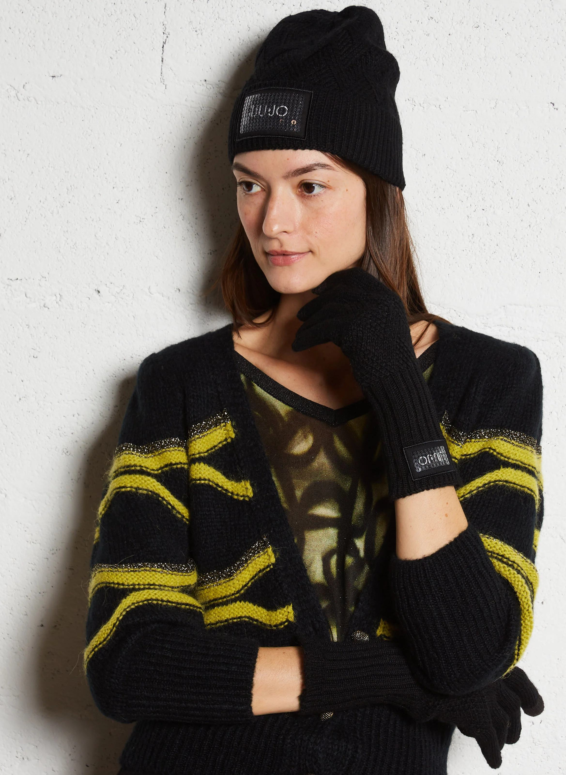 Ensemble bonnet et gants | Noir