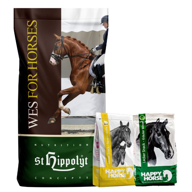St. Hippolyt WES for Horses - Power Crunch 25 kg & Lobs Belohnungswürfel 2 x 1 kg geschenkt