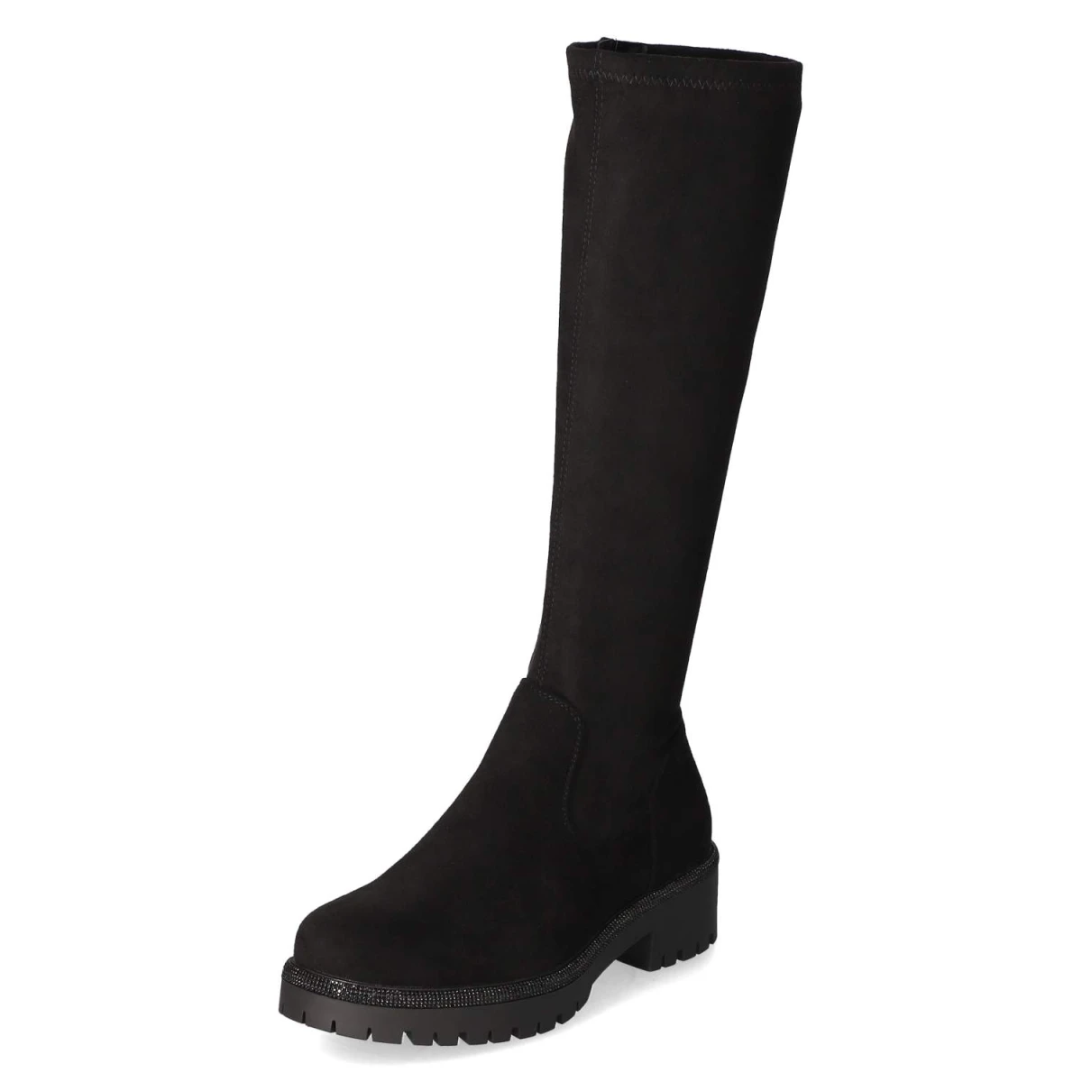 La StradaStiefel - Black micro/ stones