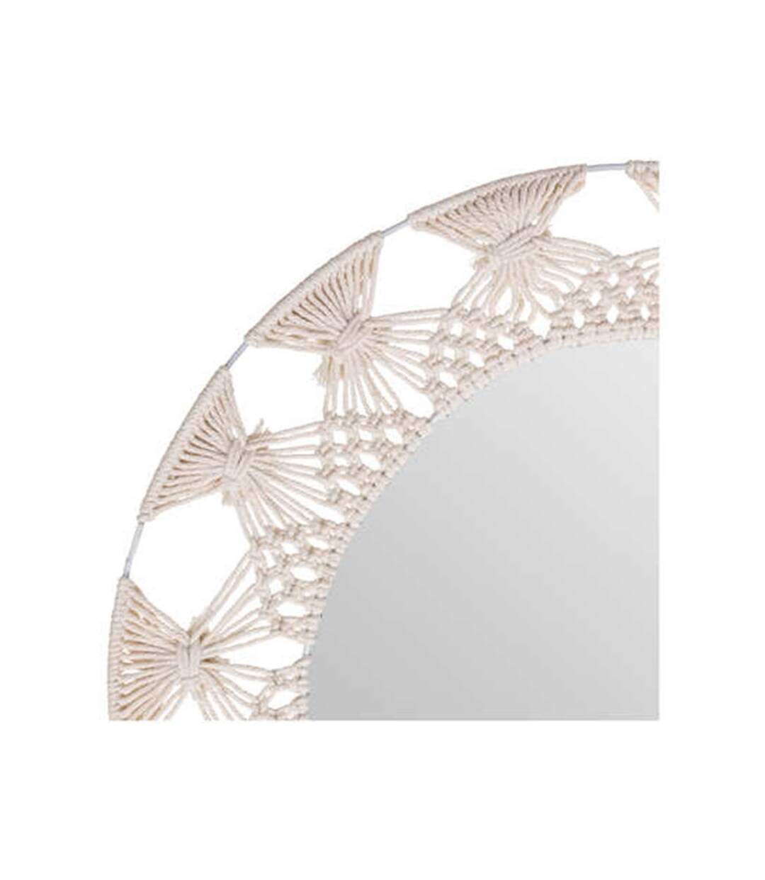 Miroir Mural Design Palm Cocktail 56cm Beige Lin