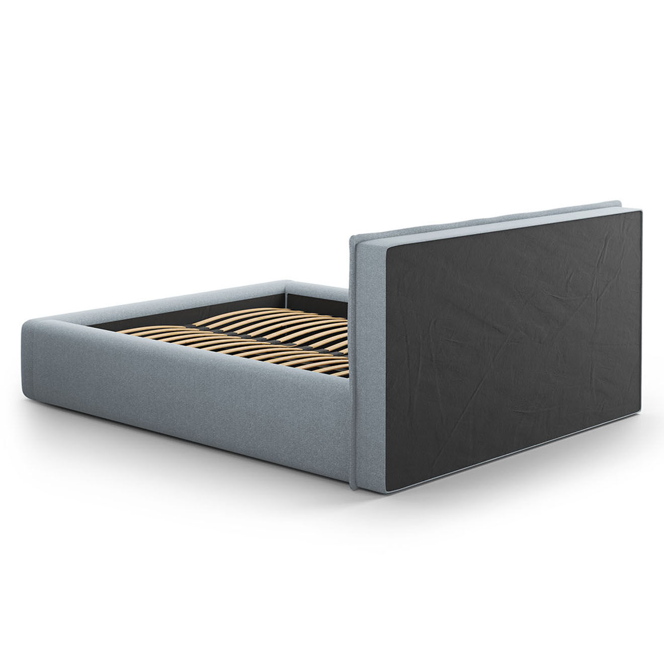 Maison Héritage Lit avec coffre de rangement Tena bleu clair - 230x185x100 cm