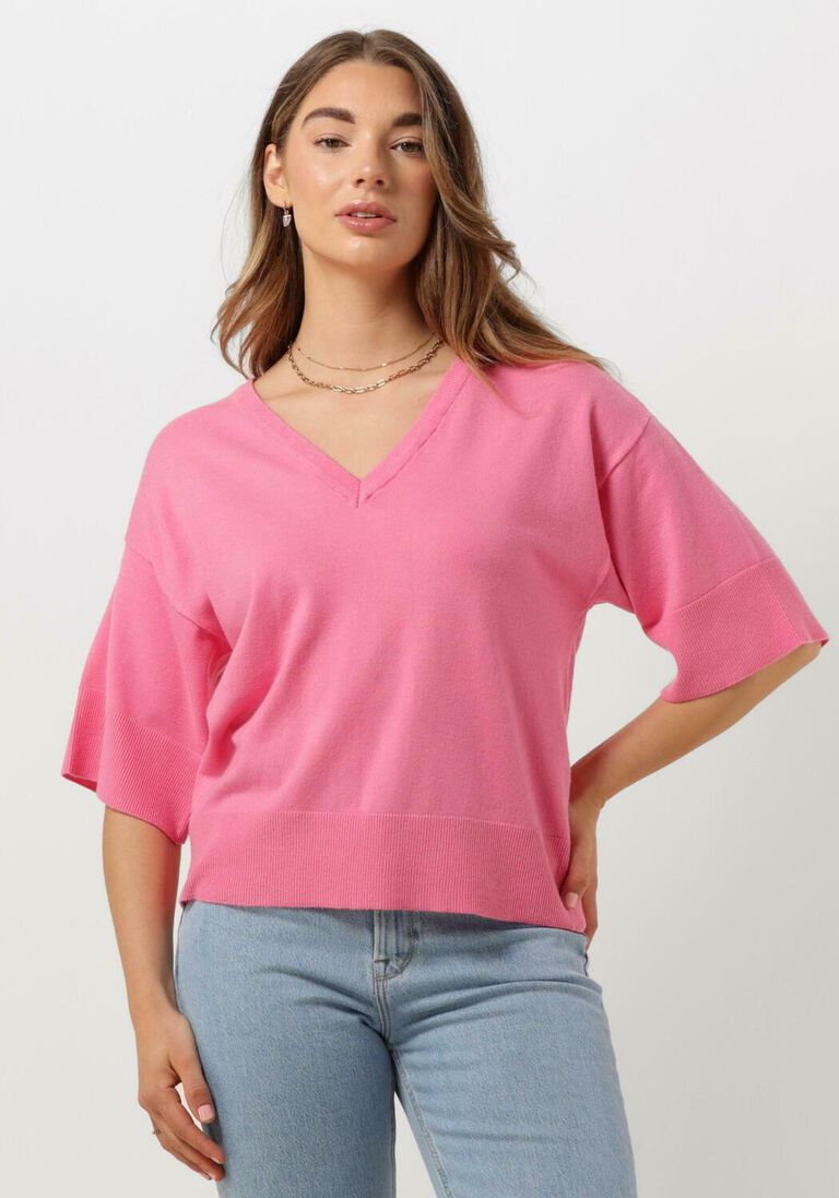 MSCH COPENHAGEN roze msch copenhagen top mscheslina rachelle 2/4 v neck pullover