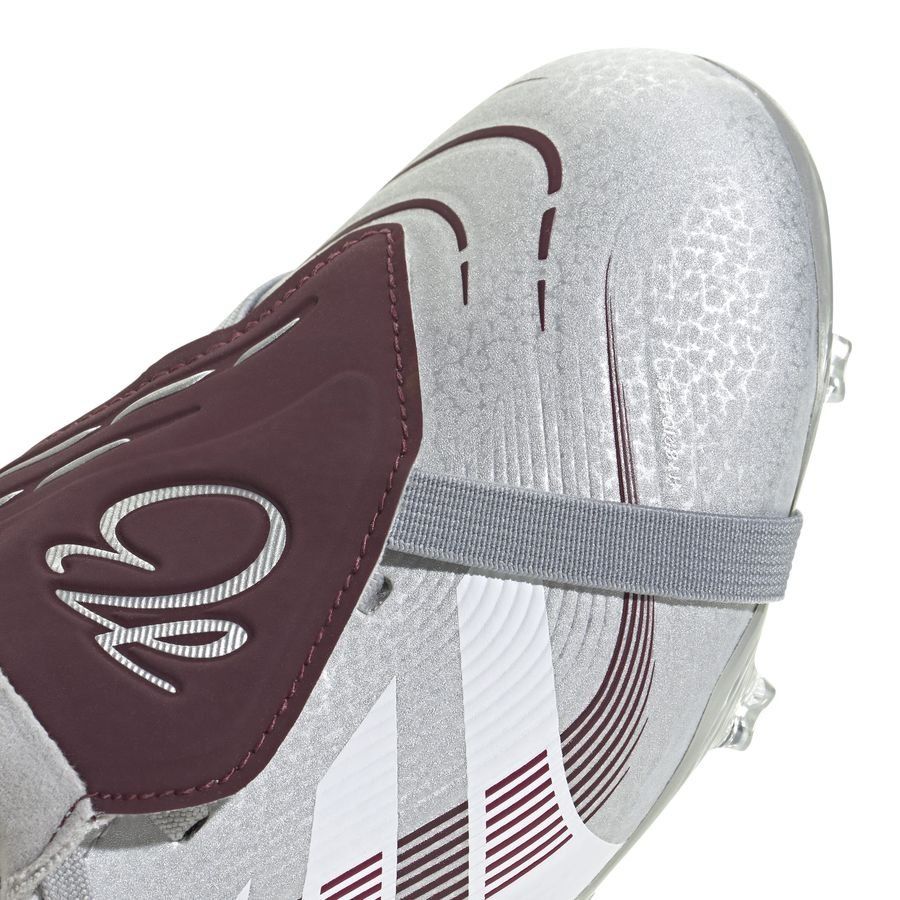adidas Predator League Fold-over Tongue FG/AG Jude Bellingham Chrome Dream - Argenté/Legacy Burgundy/Bordeaux Enfant ÉDITION LIMITÉE