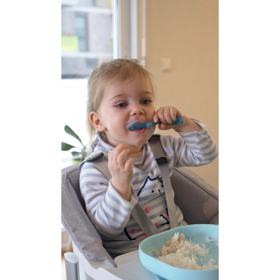 BEABA® Silikonteller mit Saugnapf hellblau