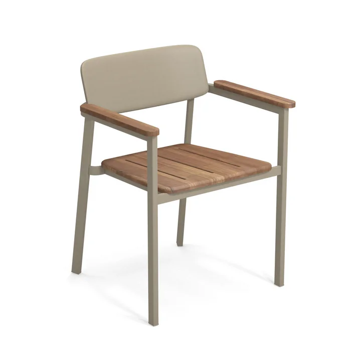Emu - Shine Outdoor Armlehnstuhl, Teak / taupe