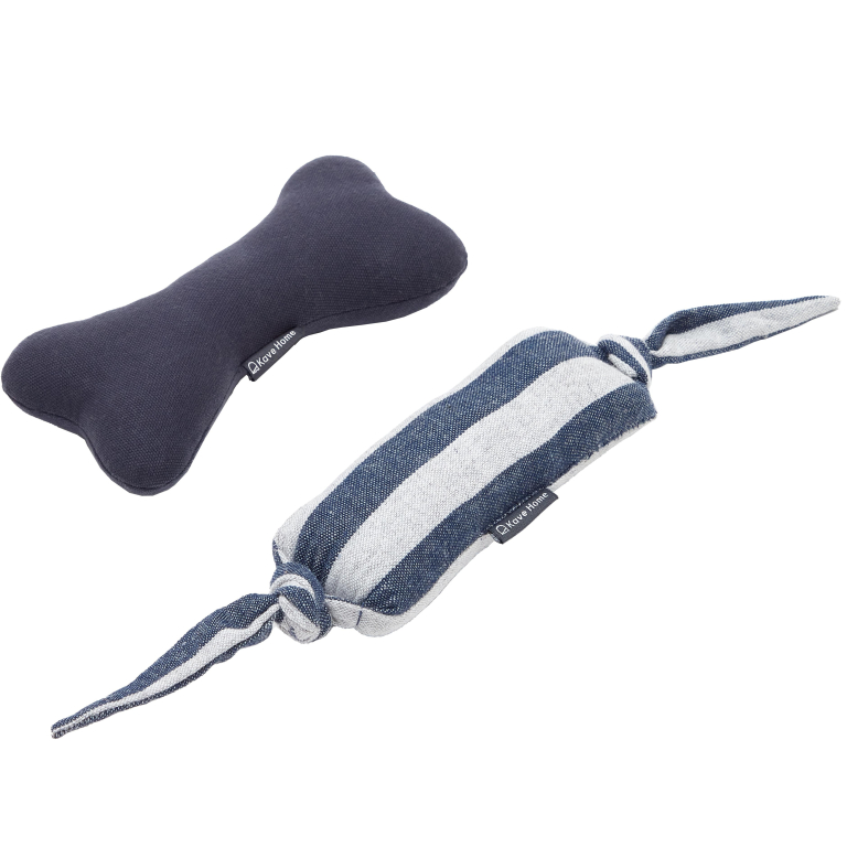 Kave Home Tabby hondenspeelgoed set van 2 Blauw