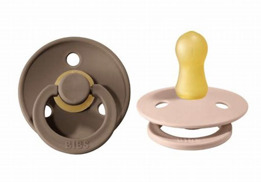BIBS Colour 2 PACK Latex Size 1 Woodchuck/Blush - Ecru