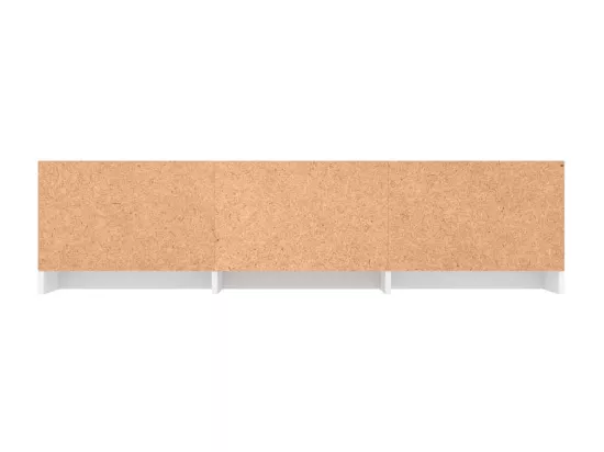 Meuble TV Blanc brillant 140x40x35,5 cm Aggloméré