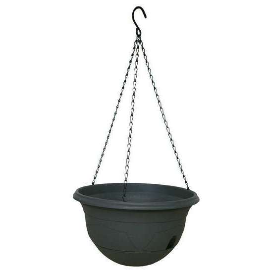 Suspension Pot Millésia Ø28cm à réserve d'eau - Ardoise