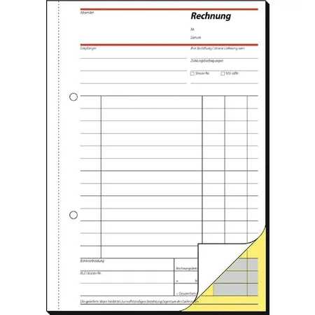 Sigel Rechnung A5, 2 x 40 Blatt