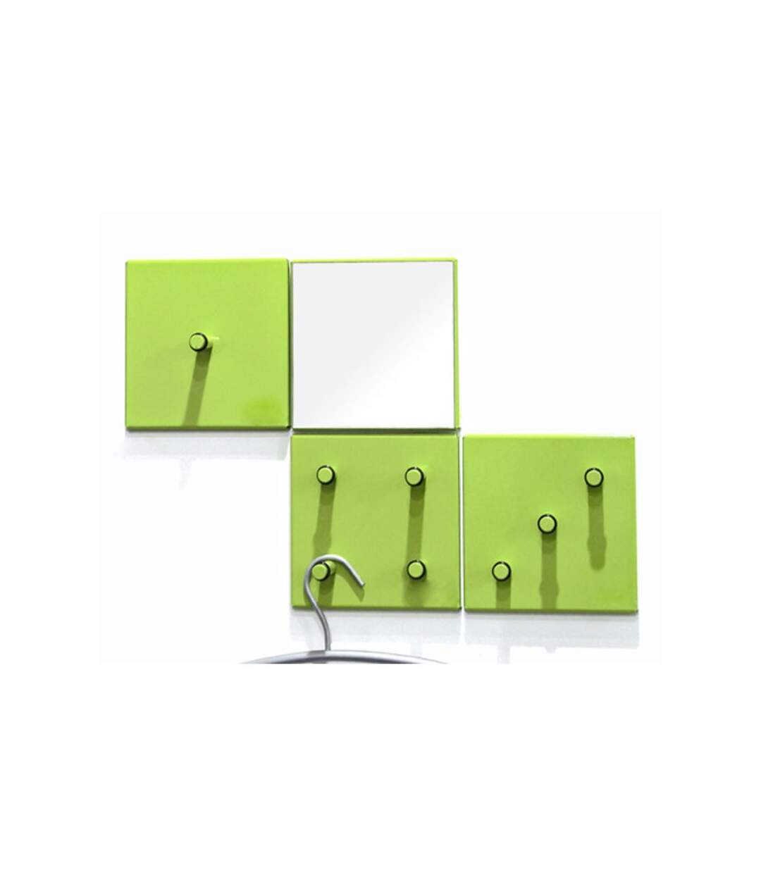 Paris Prix - Lot De 4 Patères En Métal laqué 15cm Vert