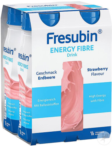 Fresubin Energy Fibre Drink Fraise Flacons 4x200ml