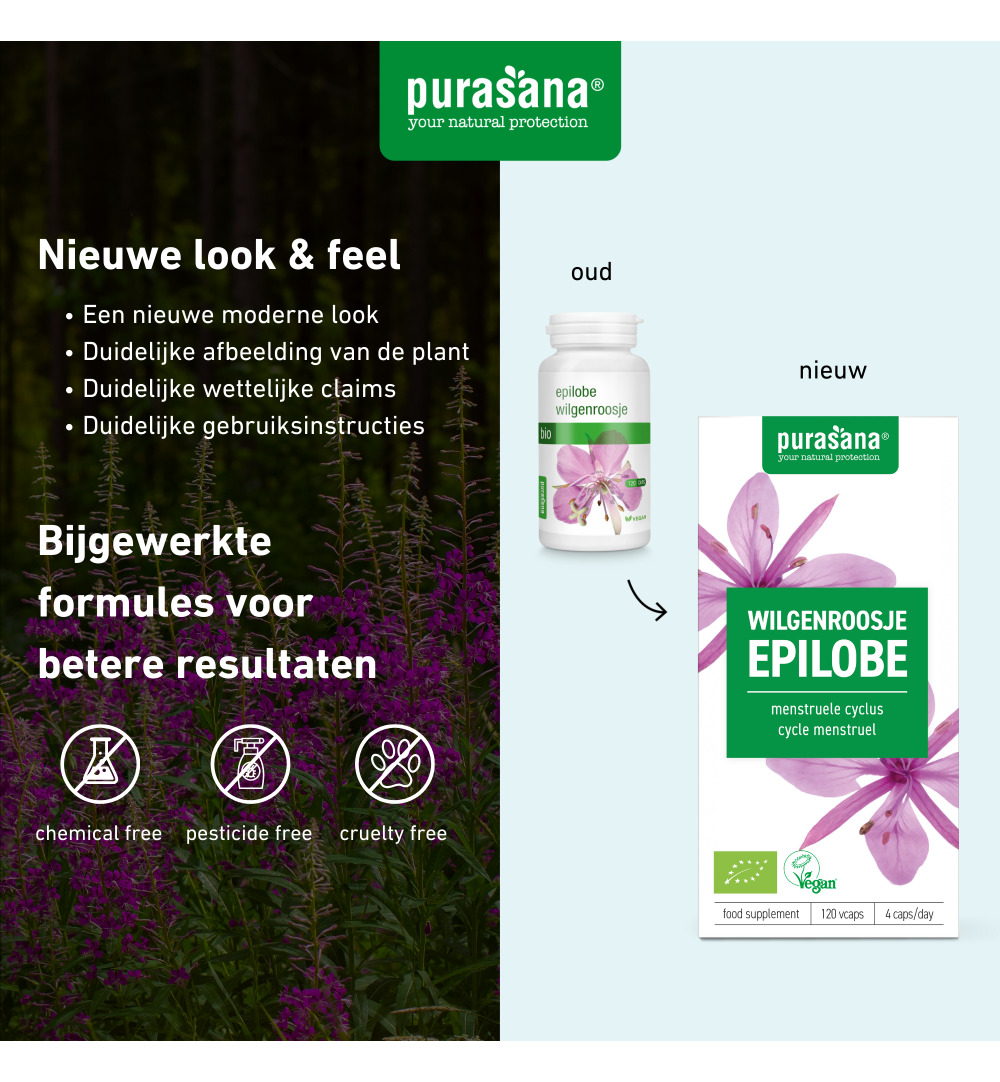 Purasana Wilgenroosje/Epilobe Vegan Bio (120 capsules)