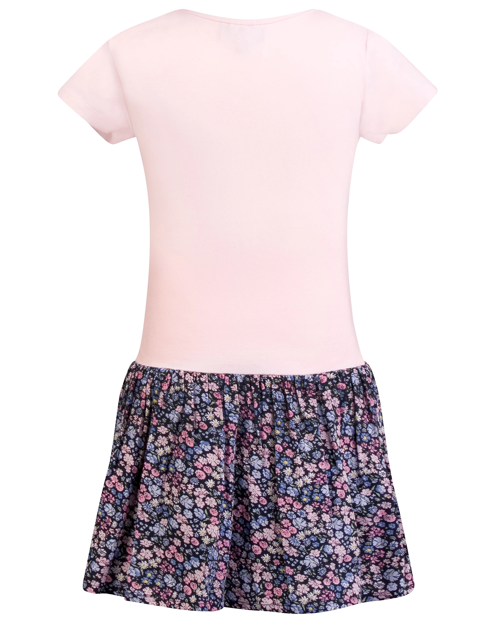 Kurzarmkleid BLUMENKETTE in rose