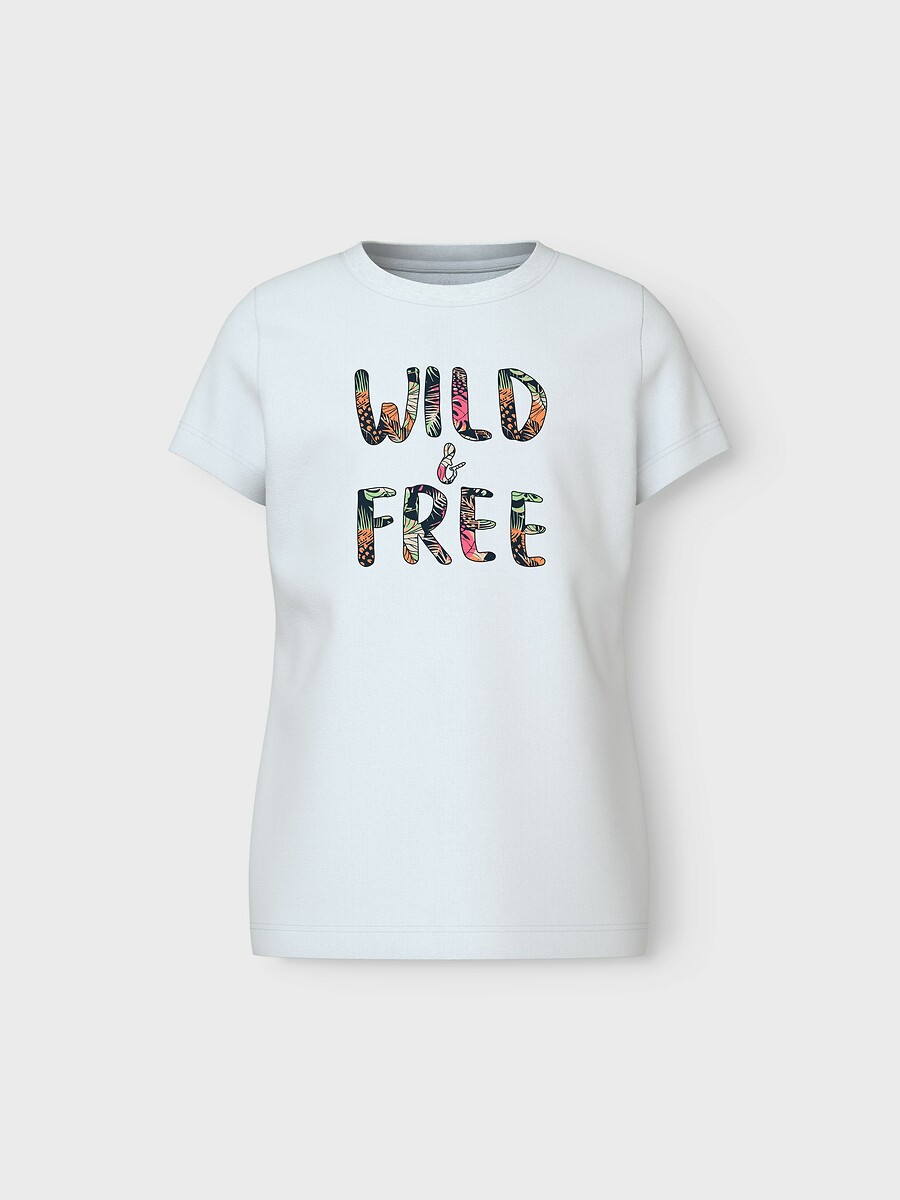 DÊ UM NOME A ISTO<br>Camiseta de manga curta com texto estampado