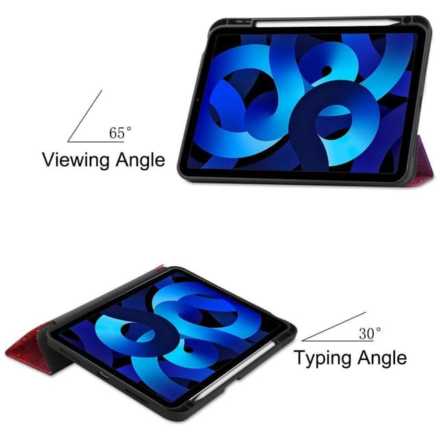Trifoldet stativetui til iPad 10.9 (2022) Tabletcover Penholder