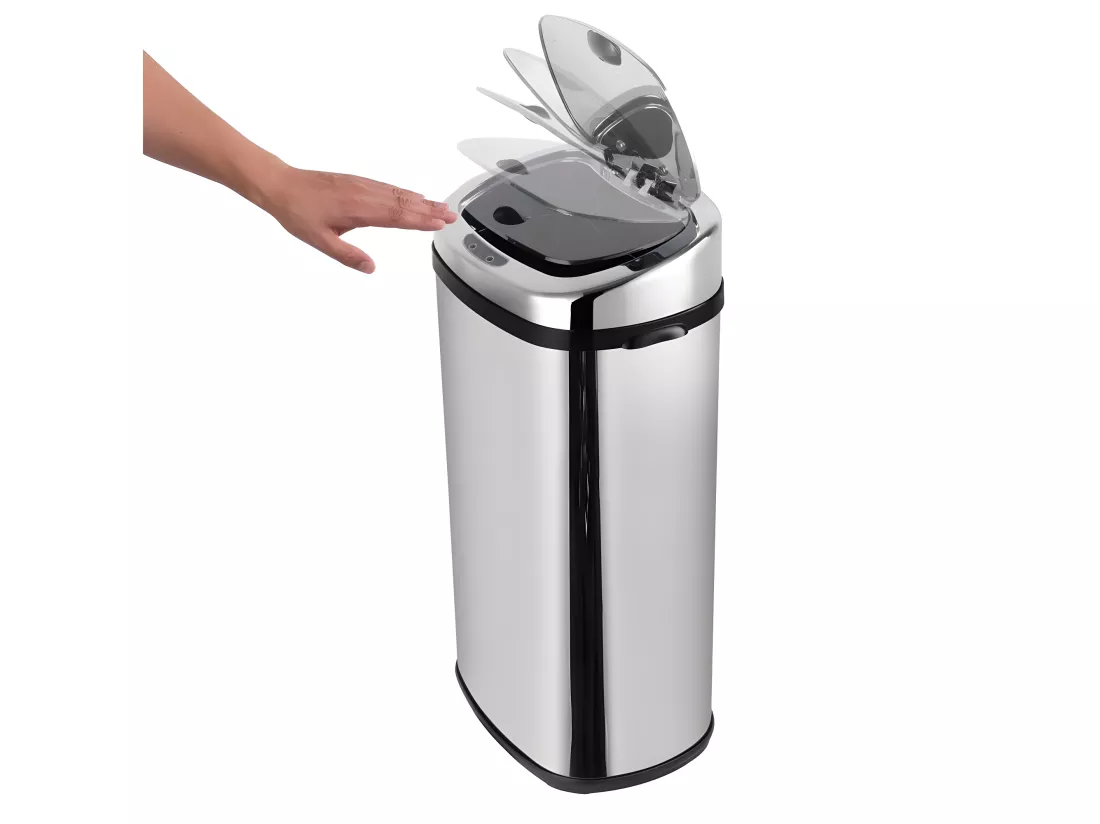 Poubelle de cuisine automatique LARGO Argent Acier inoxydable 42 L
