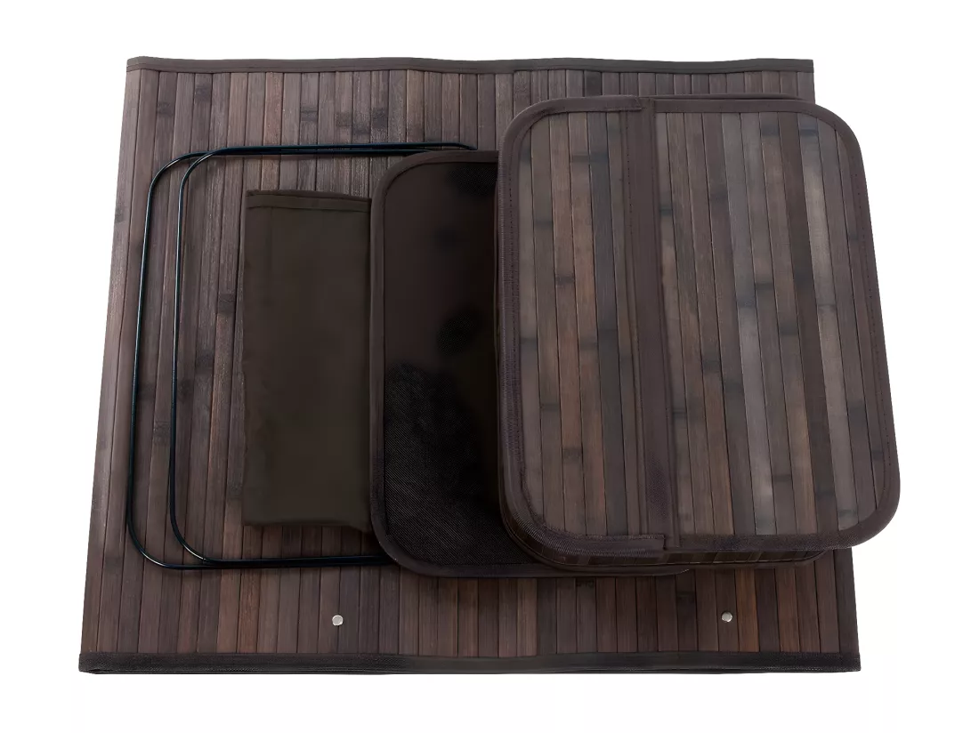 Panier à Linge en Bambou Marron - L40 cm