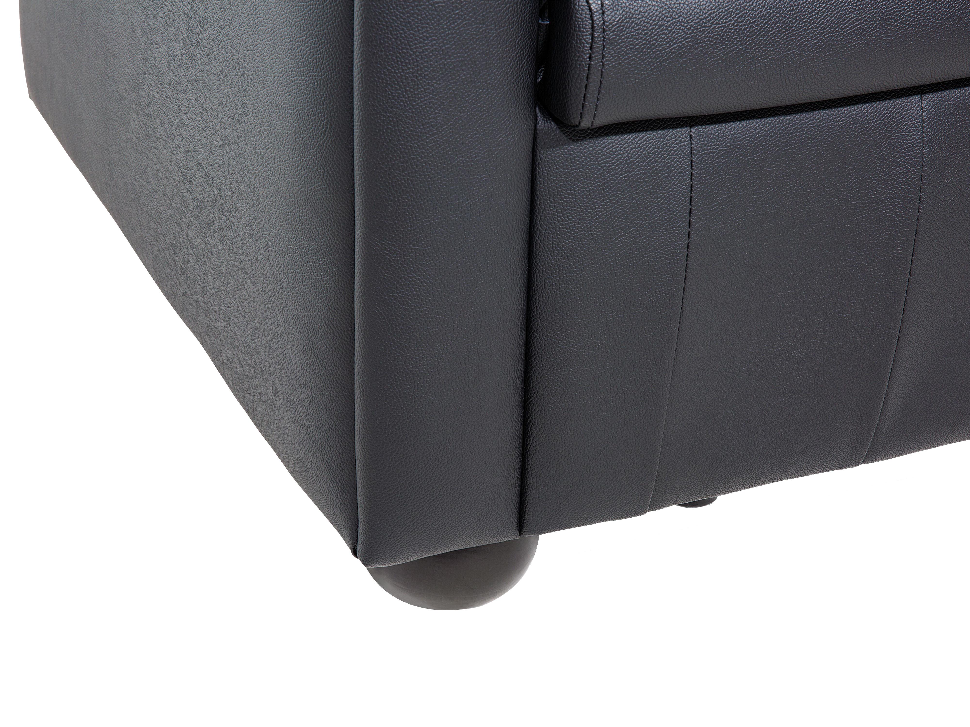 Bank 3-zits CHESTERFIELD Leer Zwart