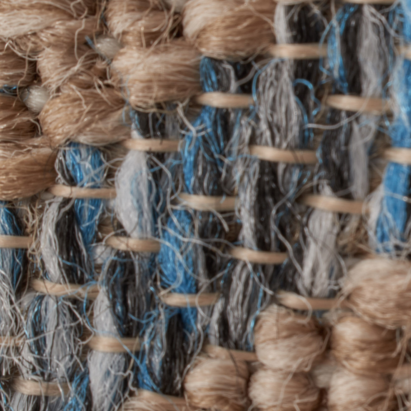 Nazar Rugs Tapis aspect jute TULUM 9062 bleu - 120x170 cm