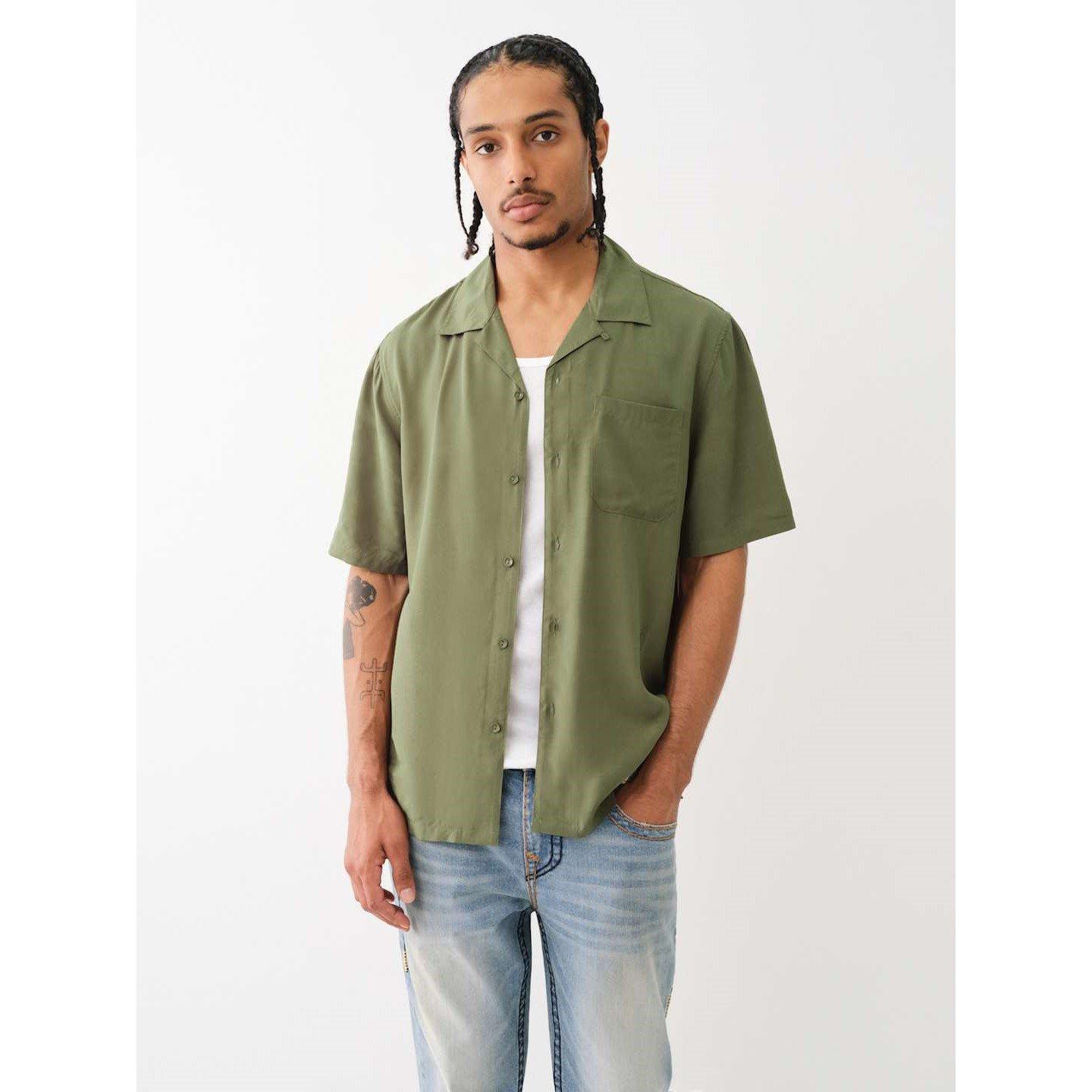 True Religion TR Camp Collar Shirt Mens