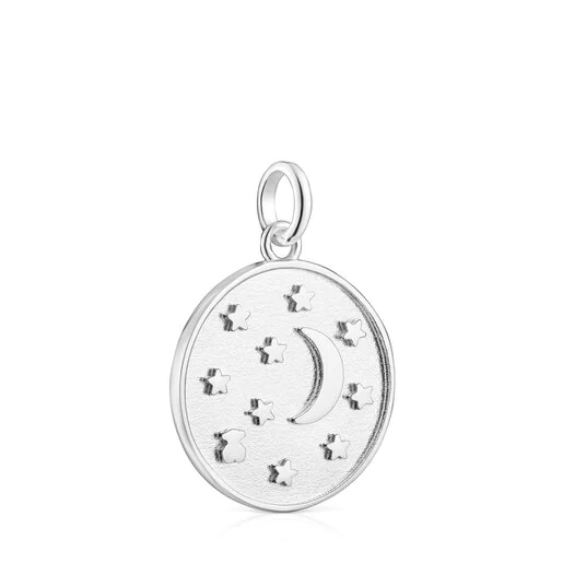 Medalha de prata lua e estrelas Eficaz