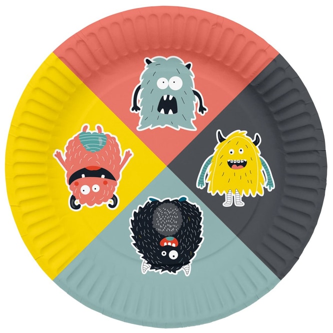 8 Partyteller - Monster Party - Ø  ca. 23 cm