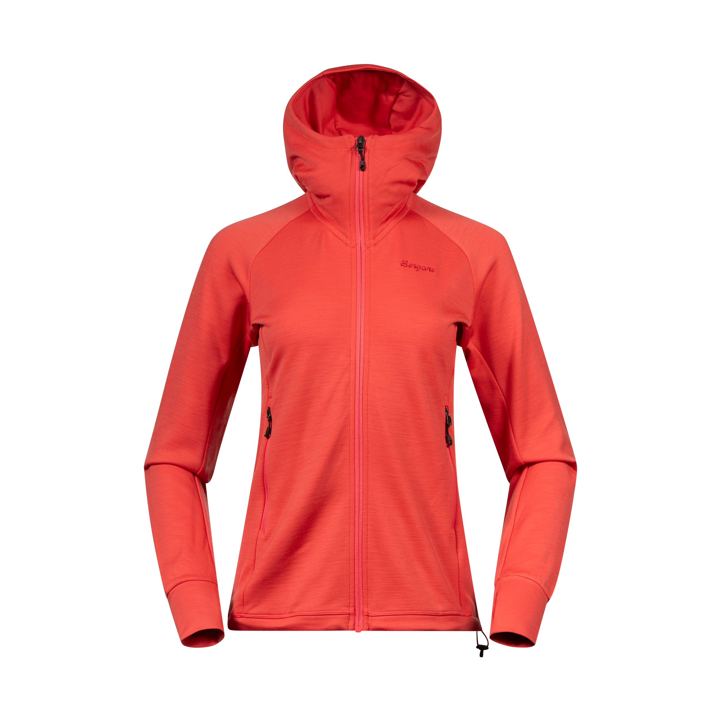 Rabot Merino Tech Midlayer Hoodie Women Peachy Red