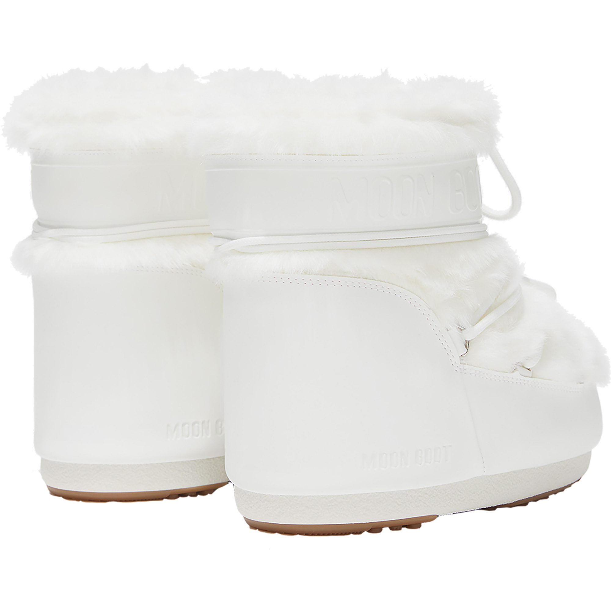 Moon Boot Icon Low Faux Fur Boots Damen weiß
