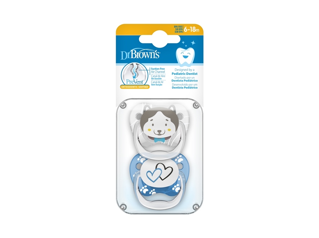 CHUPETA DR. BROWN'S PREVENT AZUL 6-18M 2UN