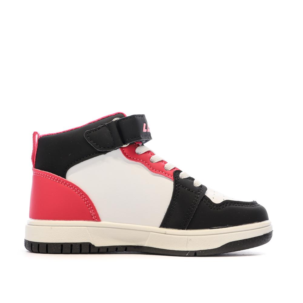 Lotto Baskets Blanche/Noir/Rose Garçon Lotto Ravenne