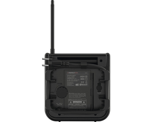 PerfecPro DABPRO bouwplaatsradio, DAB+ en FM-ontvangst, AUX-ingang, MP3, Bluetooth, schokbestendig, IP54, DPR2