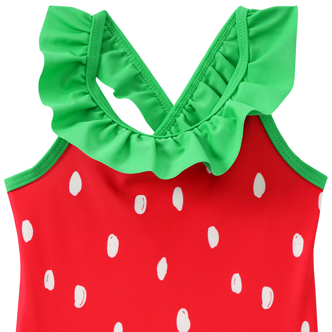 Famy Baby Badeanzug mit Erdbeer-Motiv rot