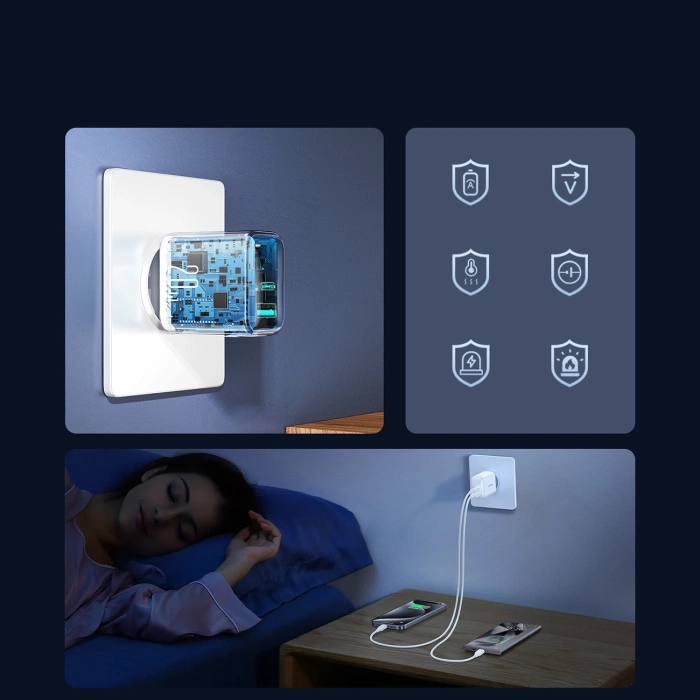 (20W) USB C / USB A Ladegerät Netzteil Power Delivery / Quick Charge (JR-TCF21) - Weiss