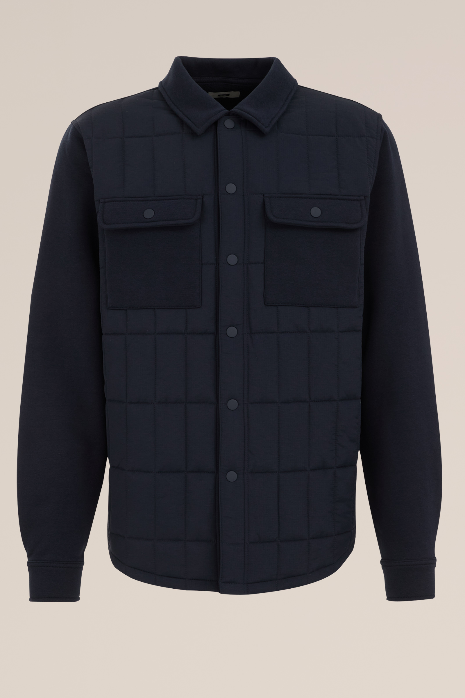 vest met gestikt dessin WE Fashion Donkerblauw