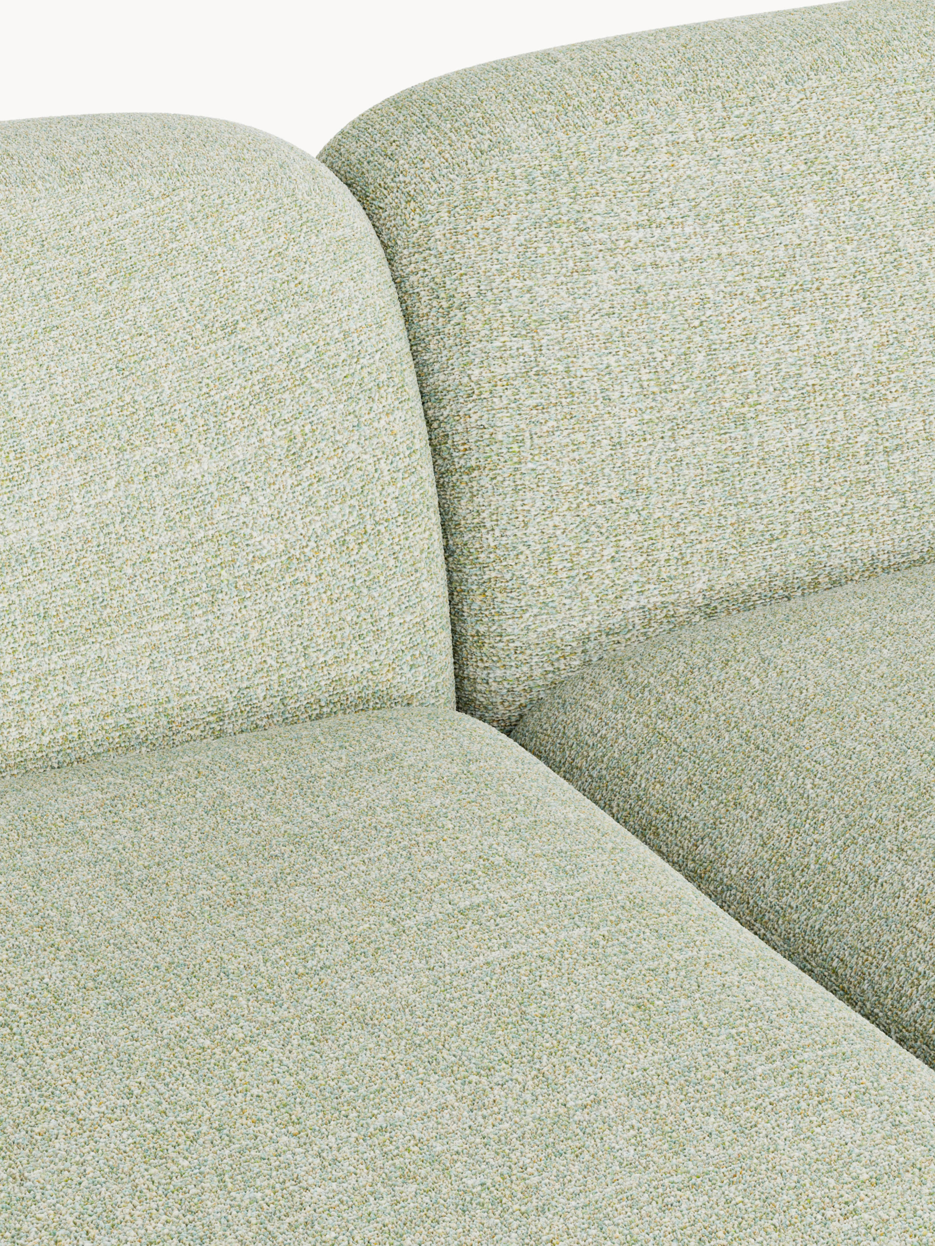 Modulaire bouclé hoekbank Wolke (4-zits) met chaise longue