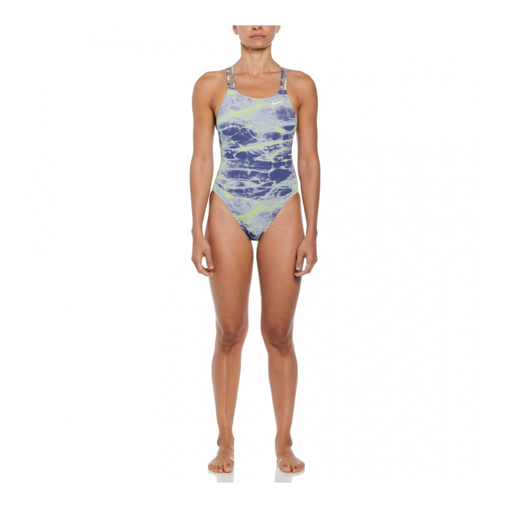 Nike Swim SMOKE SPIDERBACK - Maillot de bain 1 pièce Femme diffused blue