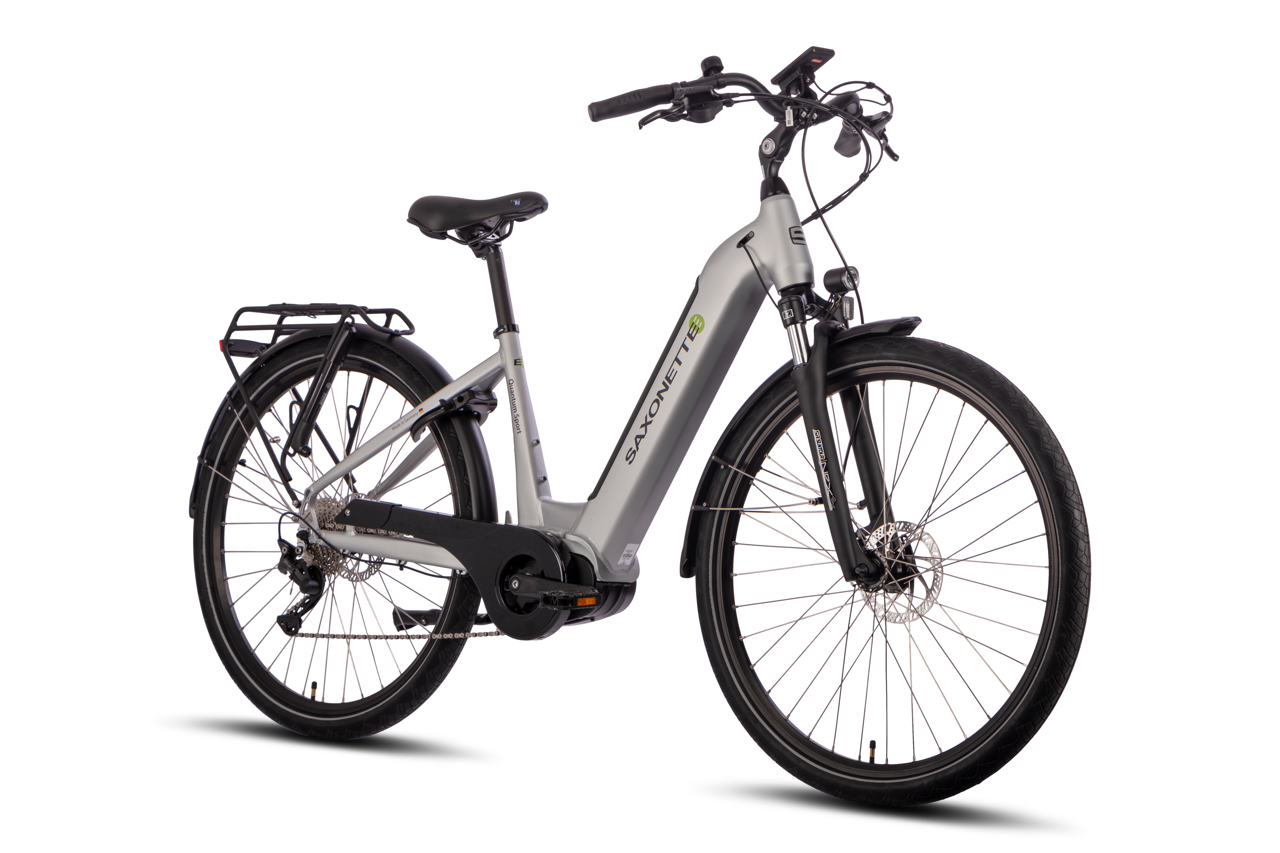 Quantum Sport Wave 10 Gang Bafang Mittelmotor Silber matt