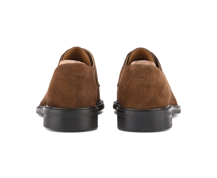 Derbies homme Velours Havane semelle gomme - DOVER GOMME CITY